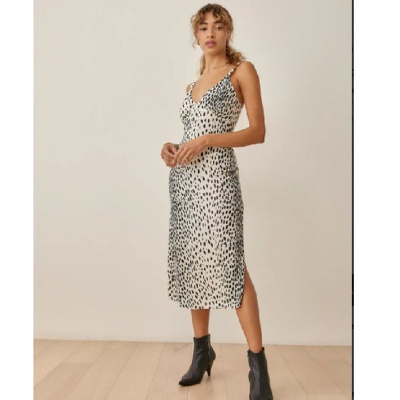 NWT Reformation Lynda Cheetah Dress in Size 0 - Picture 2 of 7